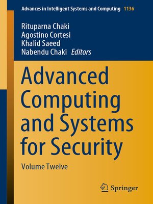 cover image of Advanced Computing and Systems for Security